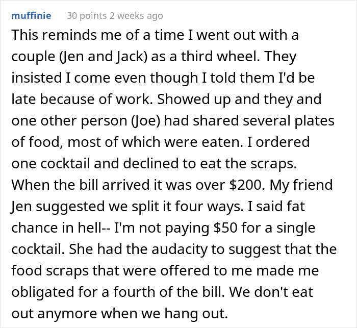 Friends Bail From Restaurant Before Check Arrives And Refuse To Pay This Woman Back For It, She Complains To The Birthday Girl's Mother Friends Bail From Restaurant Before Check Arrives And Refuse To Pay This Woman Back For It, She Complains To The Birthday Girl's Mother