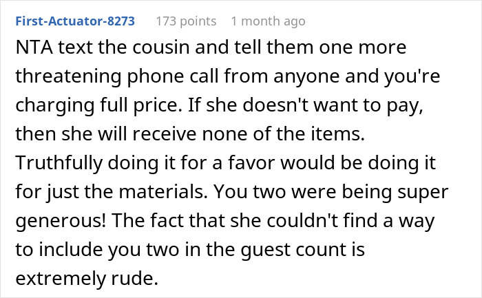 “We’ve Spent Close To $2,000 On All The Materials”: Relatives Invoice Bride After Finding Out They Weren’t Invited To The Wedding “We’ve Spent Close To $2,000 On All The Materials”: Relatives Invoice Bride After Finding Out They Weren’t Invited To The Wedding