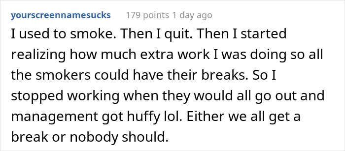 The Internet Applauds This Non-Smoker For Winning An Extra Break By 'Technically' Smoking The Internet Applauds This Non-Smoker For Winning An Extra Break By 'Technically' Smoking