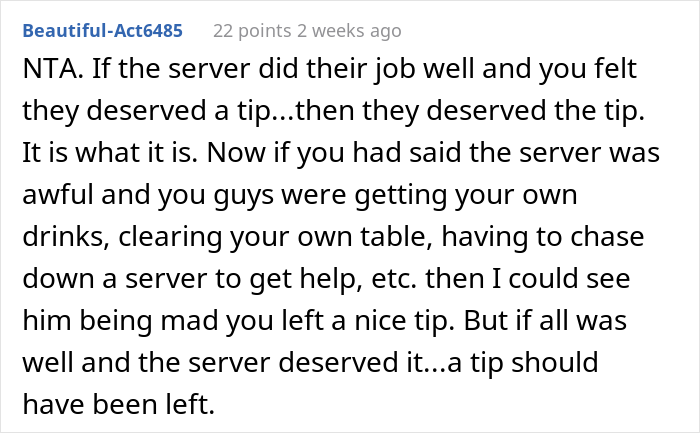 Man Blows Up After His In-Law Secretly Tips And ‘Embarrasses’ Him At A Restaurant, Family Drama Ensues Man Blows Up After His In-Law Secretly Tips And ‘Embarrasses’ Him At A Restaurant, Family Drama Ensues