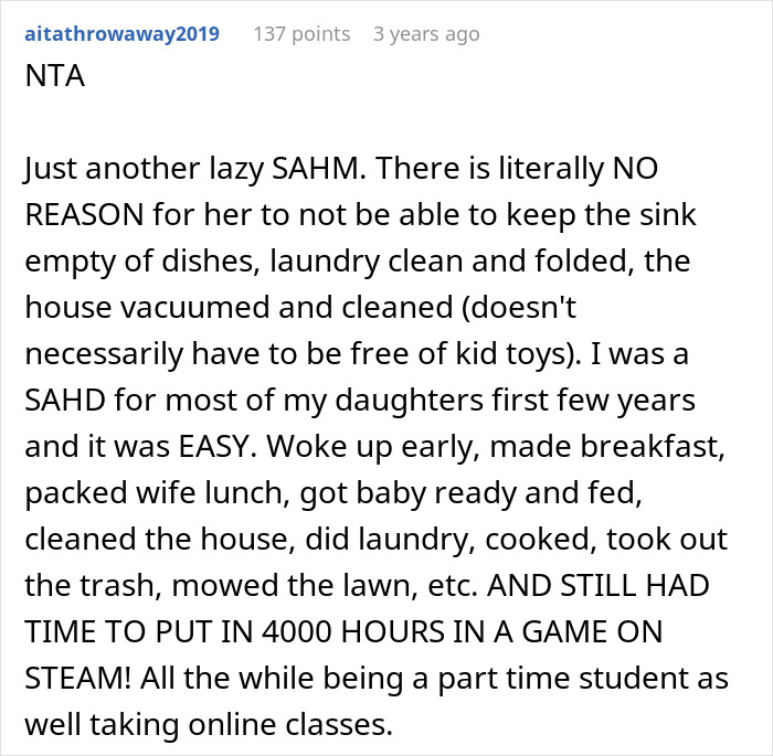Woman Wants To Become A Stay-At-Home Mom, Husband Then Tells Her That She Would Have To Cover All The Housework While He Works, An Argument Ensues Woman Wants To Become A Stay-At-Home Mom, Husband Then Tells Her That She Would Have To Cover All The Housework While He Works, An Argument Ensues