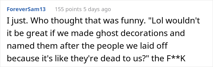 "It's Gonna Take A Lot Of Pizza Parties To Fix This": Company Called Out After Decorating Its Office With “Ghosts” Of Past Employees Who Were Laid Off "It's Gonna Take A Lot Of Pizza Parties To Fix This": Company Called Out After Decorating Its Office With “Ghosts” Of Past Employees Who Were Laid Off