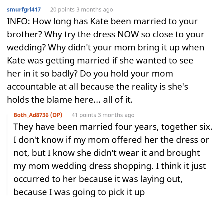 Woman Gets Called A “Psycho” For Uninviting Her SIL From Her Wedding As She Tried On Her Wedding Dress And Accidentally Ruined It