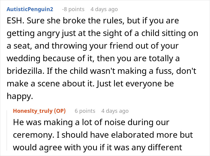 "I Strictly Said No Kids": Wedding Guest Ignores No Kids Rule, Is Offended When She's Kicked Out "I Strictly Said No Kids": Wedding Guest Ignores No Kids Rule, Is Offended When She's Kicked Out