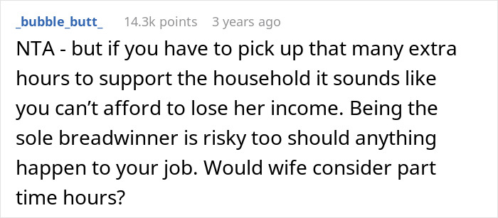 Woman Wants To Become A Stay-At-Home Mom, Husband Then Tells Her That She Would Have To Cover All The Housework While He Works, An Argument Ensues Woman Wants To Become A Stay-At-Home Mom, Husband Then Tells Her That She Would Have To Cover All The Housework While He Works, An Argument Ensues