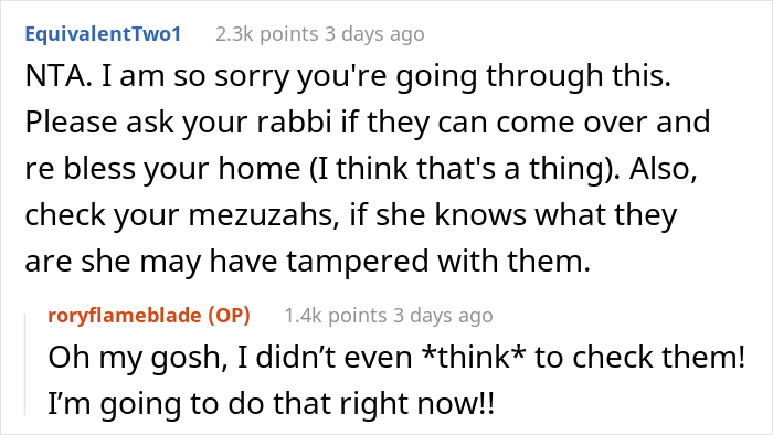 “I Took Her Key”: Mom Gets Banned From Her 24 Y.O. Daughter’s House For Purposefully “Sabotaging Her Kosher Kitchen” “I Took Her Key”: Mom Gets Banned From Her 24 Y.O. Daughter’s House For Purposefully “Sabotaging Her Kosher Kitchen”