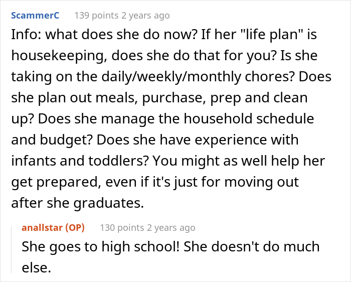 Daughter Reveals That Her Only Plan Is To Become A Stay-At-Home Mom And To Live With Parents Until Then, Her Mom Has None Of It