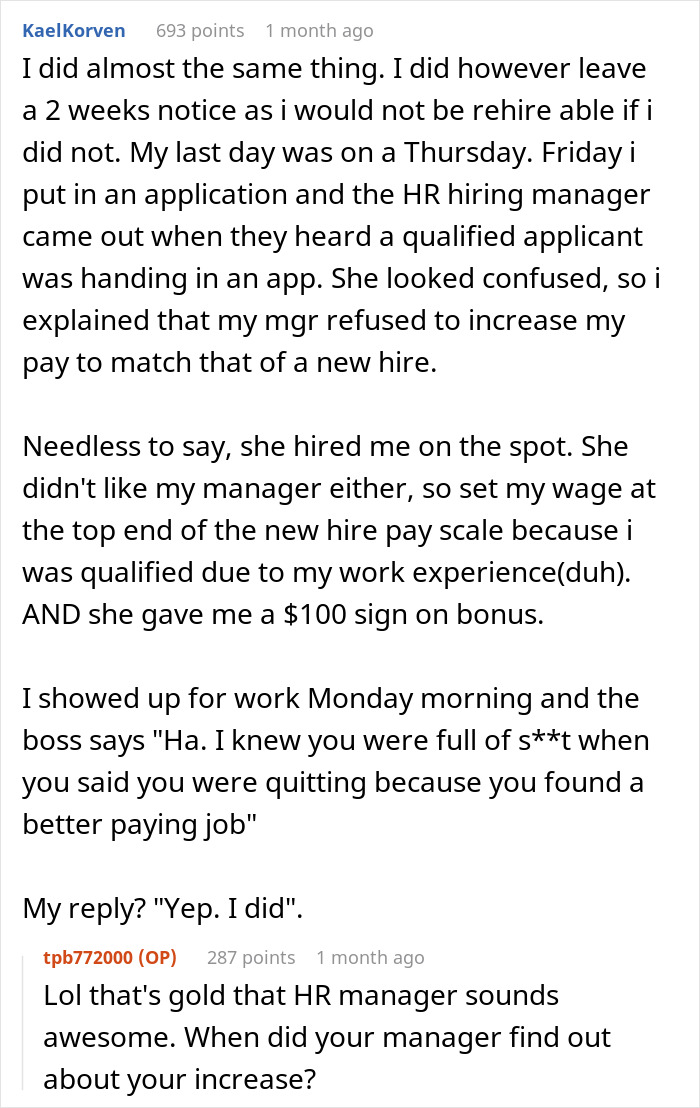 “Only For New Hires? Fine”: Manager Decides To Hire People At A Higher Rate Than Long-Standing Employees Earn, Gets A Dose Of Malicious Compliance “Only For New Hires? Fine”: Manager Decides To Hire People At A Higher Rate Than Long-Standing Employees Earn, Gets A Dose Of Malicious Compliance