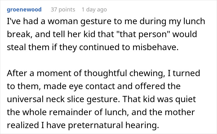 Mom Attempts To Lecture Her Kid By Using A Person With Dwarfism As A Threat, It Backfires When The Person Speaks Up Mom Attempts To Lecture Her Kid By Using A Person With Dwarfism As A Threat, It Backfires When The Person Speaks Up