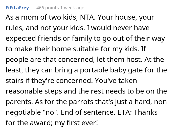 “They Will Simply Have To Keep An Eye On Their Kids”: Family Members Are Enraged At This Woman Who Refused To Childproof Her House For Their Kids “They Will Simply Have To Keep An Eye On Their Kids”: Family Members Are Enraged At This Woman Who Refused To Childproof Her House For Their Kids