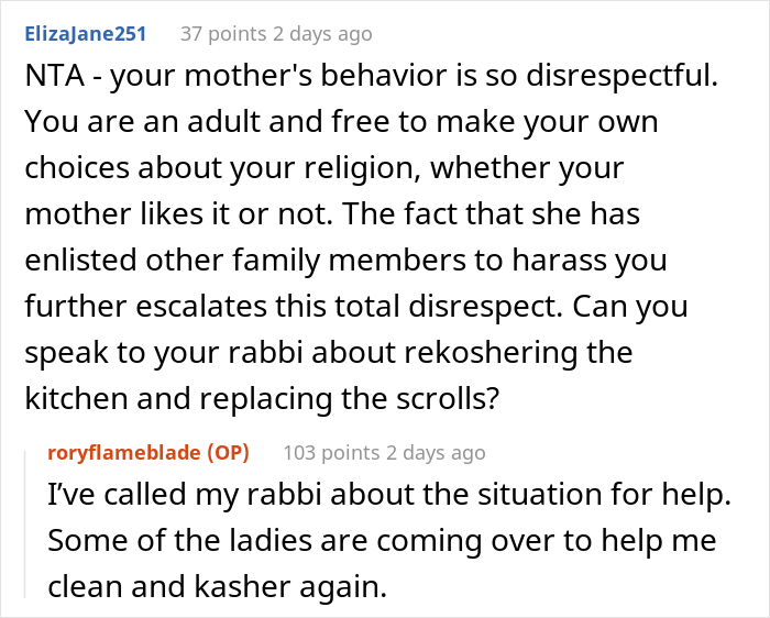 “I Took Her Key”: Mom Gets Banned From Her 24 Y.O. Daughter’s House For Purposefully “Sabotaging Her Kosher Kitchen” “I Took Her Key”: Mom Gets Banned From Her 24 Y.O. Daughter’s House For Purposefully “Sabotaging Her Kosher Kitchen”