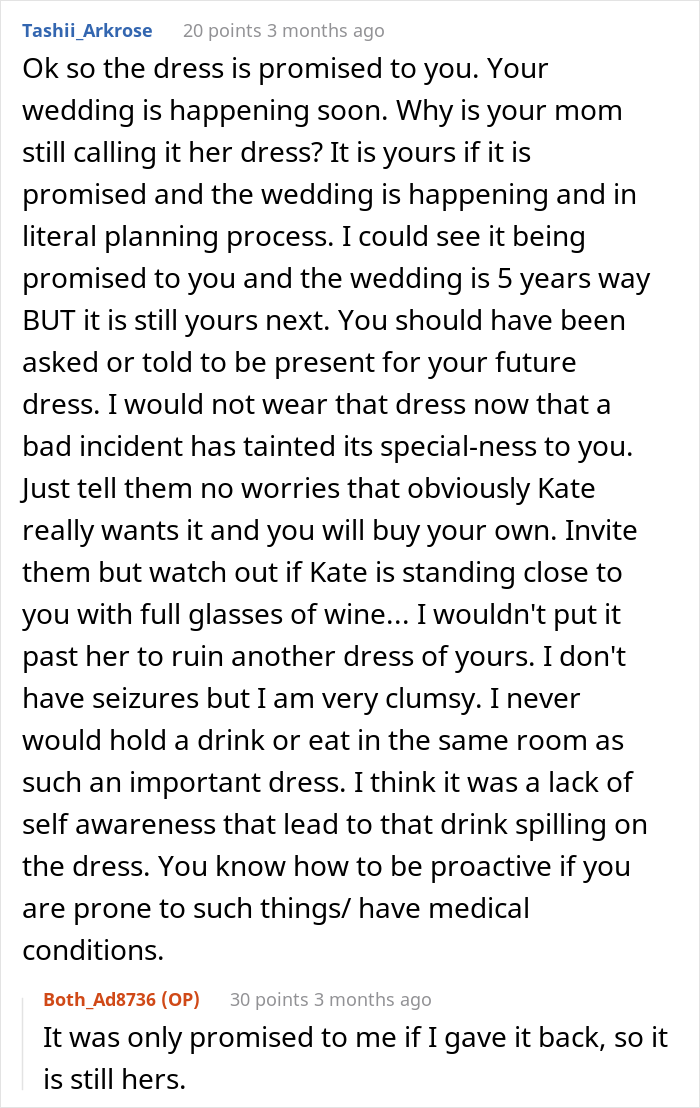 Woman Gets Called A “Psycho” For Uninviting Her SIL From Her Wedding As She Tried On Her Wedding Dress And Accidentally Ruined It