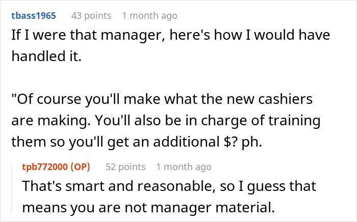 “Only For New Hires? Fine”: Manager Decides To Hire People At A Higher Rate Than Long-Standing Employees Earn, Gets A Dose Of Malicious Compliance “Only For New Hires? Fine”: Manager Decides To Hire People At A Higher Rate Than Long-Standing Employees Earn, Gets A Dose Of Malicious Compliance
