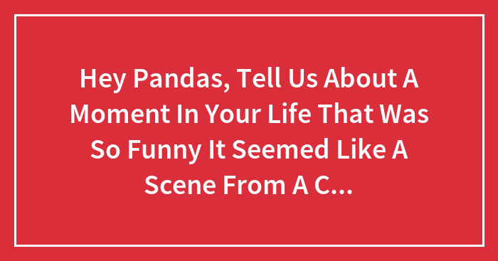 Hey Pandas, Tell Us About A Moment In Your Life That Was So Funny It Seemed Like A Scene From A Comedy Show (Closed)
