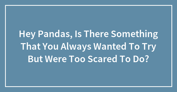 Hey Pandas, Is There Something That You Always Wanted To Try But Were Too Scared To Do? (Closed)