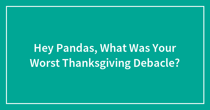 Hey Pandas, What Was Your Worst Thanksgiving Debacle?