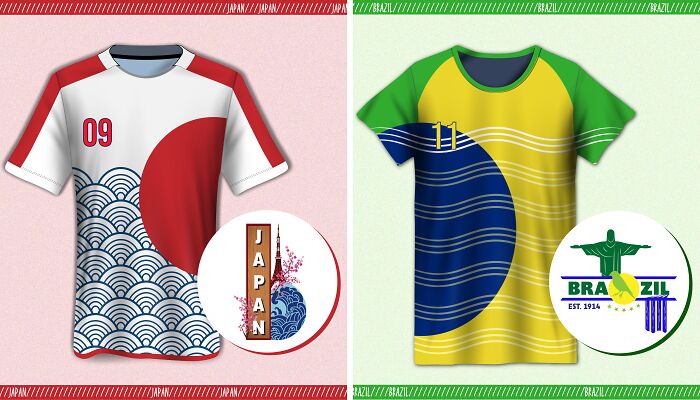 Artist Redesigns 8 World Cup Kits Inspired By Each Nation’s Home Country