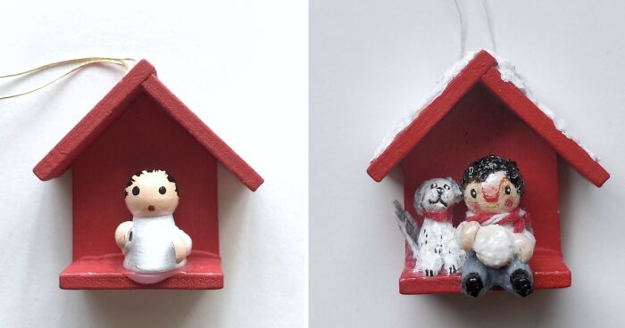 I Finally Finished Upgrading My Wooden Christmas Ornaments, And Here Are 25 Pics Of Before And After