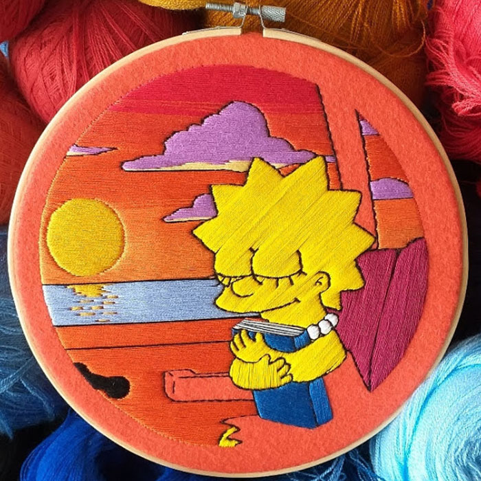 I Create Embroideries Of The Simpsons And It Takes Me 10-30 Hours Per Scene (35 New Pics)