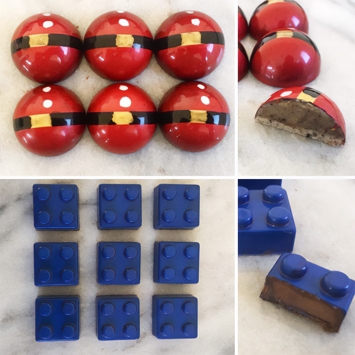 Christmas Chocolate Bonbons, Cookies And Cream And Gingerbread And Speculaas