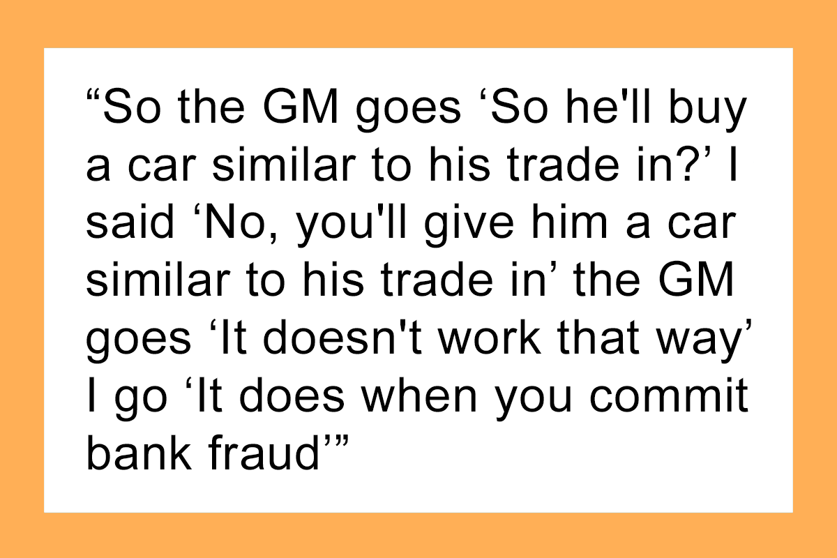 Guy Can't Afford His Car Payments And Wants To Cancel His Contract, His  Friend Finds Bank Fraud In His Papers And Blackmails The Car Dealership |  Bored Panda