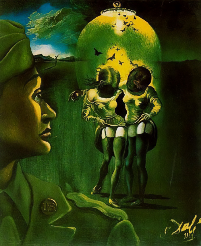 Cartel de Salvador Dalí para el ejército estadounidense en la campaña contra las enfermedades venéreas, 1942