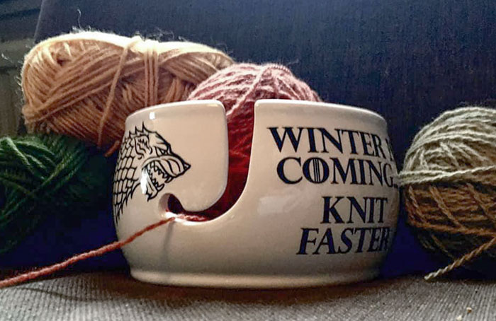 My Boyfriend Got Me An Awesome Bowl As I’m A Knitting Maniac Who Also Happens To Love Got And The Stark Family