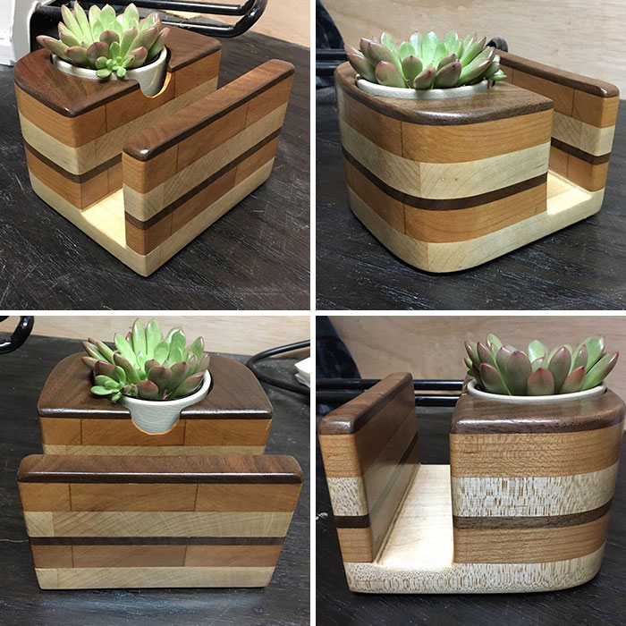 My 1st Wood Project: I Designed And Made This For My Girlfriend - It’s A Napkin Holder