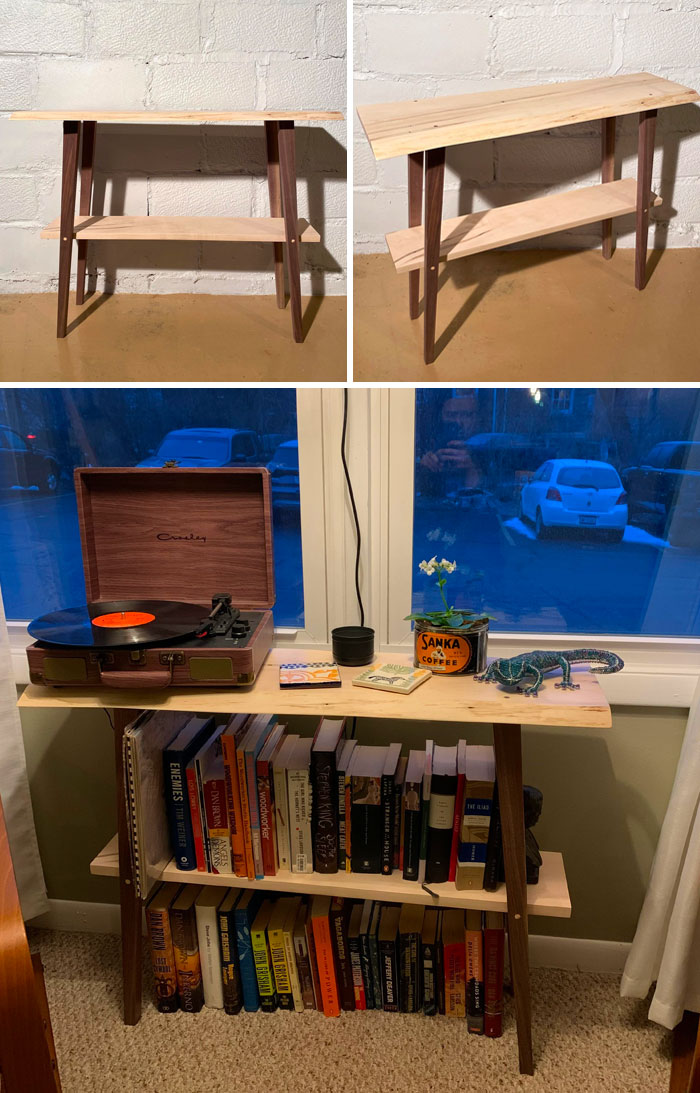 My Boyfriend Is Following His Woodworking Dreams. I Am So Proud Of Him, I Hope You Enjoy These Pictures Of A Side Table He Surprised Me With