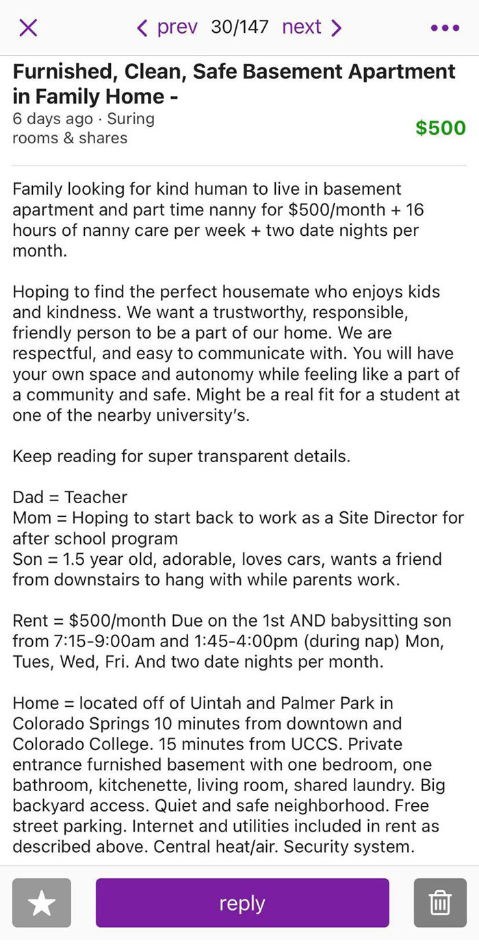 Pay Me To Be My Live-In Nanny