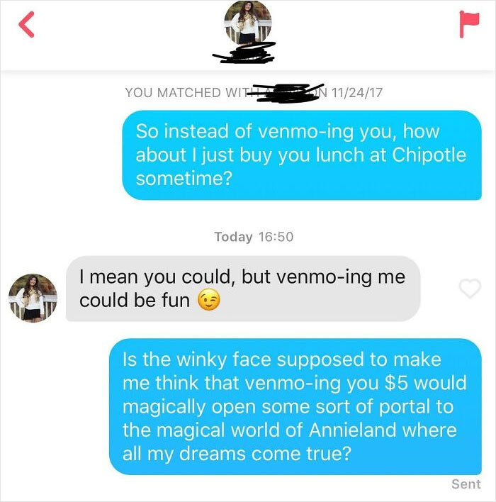 Her Profile Said "Venmo Me $5"