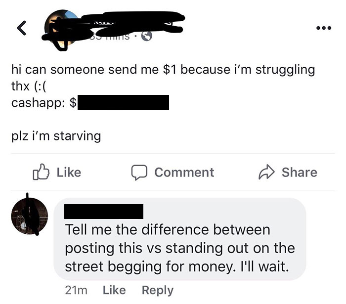 Begging For Money Online