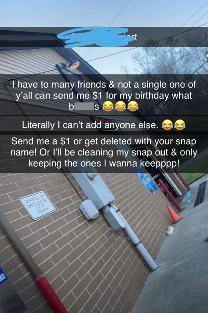Give Me Money For My Birthday Or Get Deleted