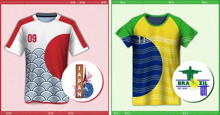 Artist Redesigns 8 World Cup Kits Inspired By Each Nation’s Home Country