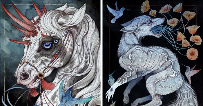 Beautifully Twisted Art That Connects The Kinship Between Man And Beast (7 Pics)