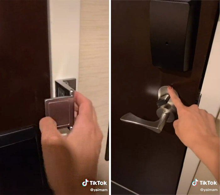 Always Use Both Locks. If You Forget To Put Your 'Do Not Disturb' Sign On, The Bottom One Will Keep Housekeeping From Coming In