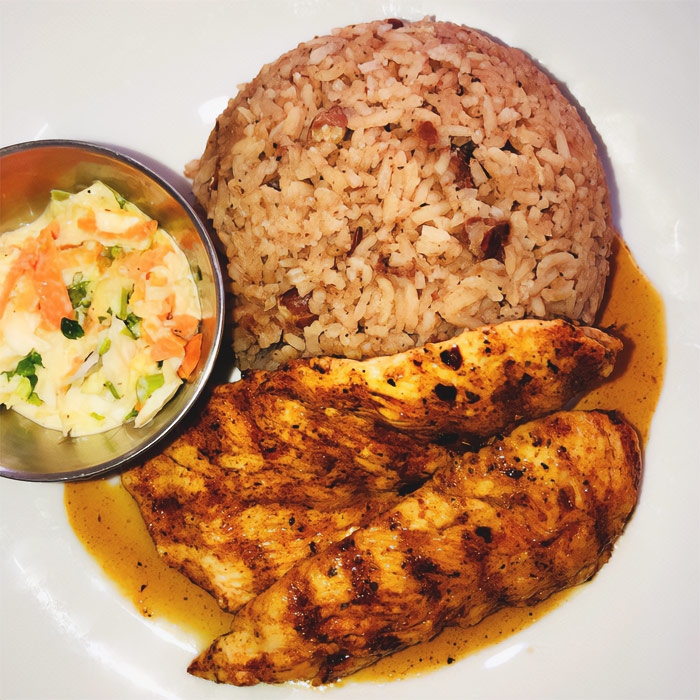 Belize, Belizean Rice And Beans With Stewed Chicken