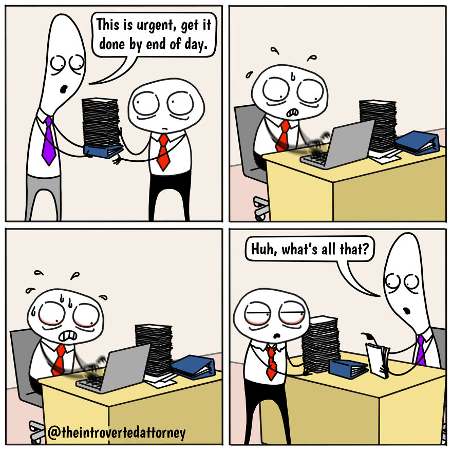 25 Comics Drawn By A Disgruntled Lawyer That Anyone With A Corporate Job Can Relate To
