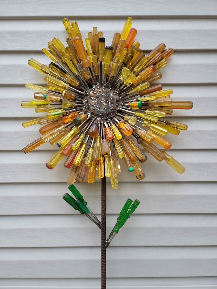 A Flower I Made With 117 Screwdrivers