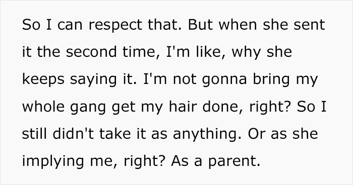 Mom Wants To Know If She’s Overreacting After Finding Out From A Hairstylist That She Can’t Stay With Her 7 Y.O. Daughter While Her Hair Is Being Done Mom Wants To Know If She’s Overreacting After Finding Out From A Hairstylist That She Can’t Stay With Her 7 Y.O. Daughter While Her Hair Is Being Done