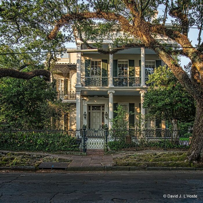 The Brevard-Rice House, 1239 First Street, Garden District, New Orleans. Built In 1857 For Albert Hamilton Brevard, This Greek Revival Home Was Owned By Author Anne Rice From 1989 - 2004. It Is The Setting For Her Novel, The Witching Hour