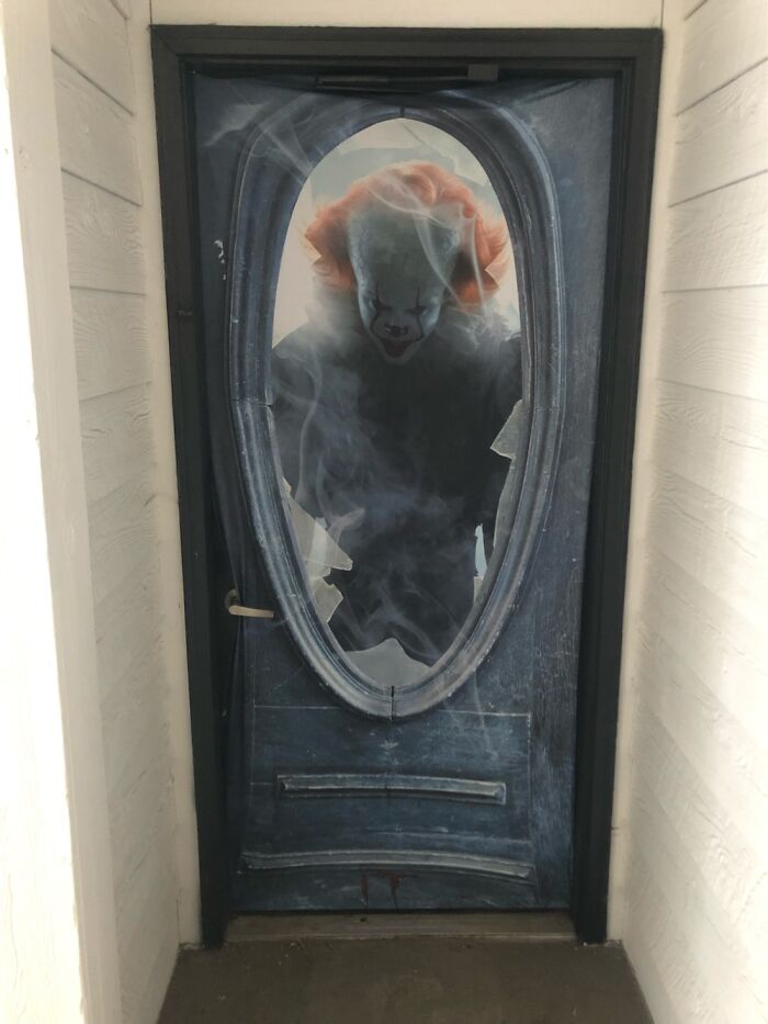 My Pennywise The Clown Door Cover I Got From Spirit Halloween