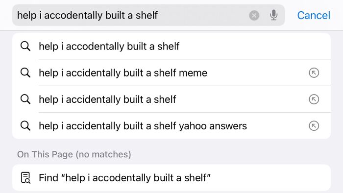 How…does One Accidentally Build A Shelf Tho????