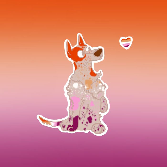 Lesbian Cattle Dog From Pride Last Year!