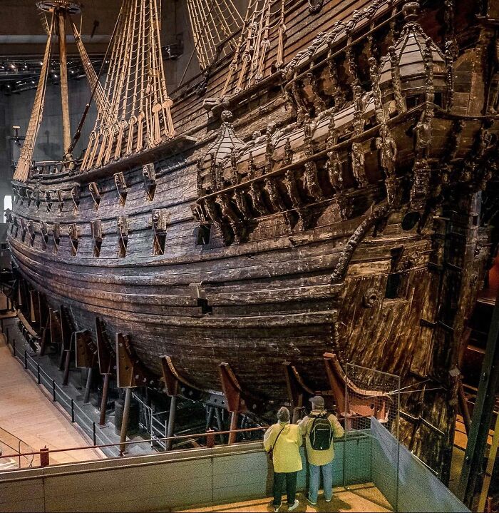 The Swedish Warship Vasa. It Sank In 1628 Less Than A Mile Into Its Maiden Voyage And Was Recovered From The Sea Floor After 333 Years Almost Completely Intact. Now Housed At The Vasa Museum In Stockholm