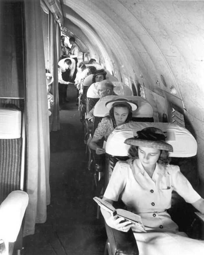 Passengers Aboard A Boeing 307 Aircraft Operated By Pan American World Airways, 1940s