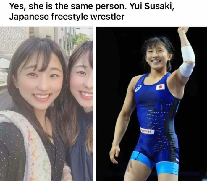 Yes, She Is The Same Person. Yui Susaki, Japanese Freestyle Wrestler 