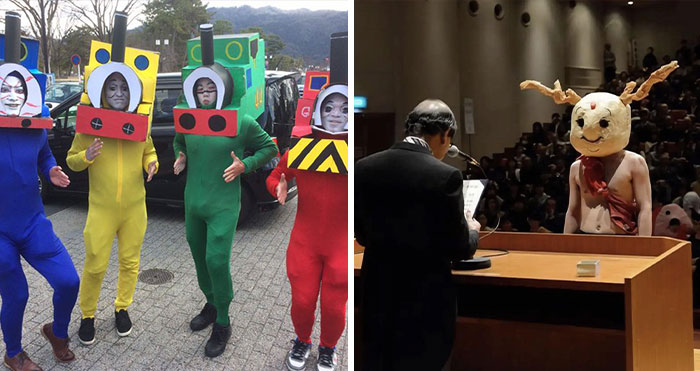 La Universidad de Kioto permite a los estudiantes vestirse como quieran en su graduación, y aquí hay 35 de sus ingeniosos disfraces