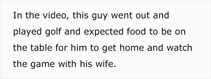 Man Complains Over His Wife Not Making Him Food While He Was Golfing Even Though She's Recovering From Cancer Treatment