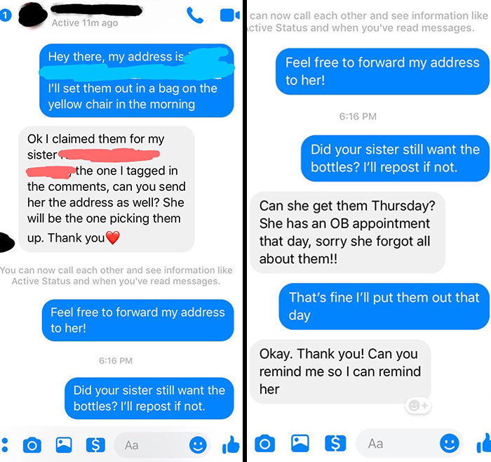 Wife Posted Baby Stuff For Free On Facebook Local Market. After Forgetting To Pick Them Up, Choosing Beggar Wants Us To Remind Her To Remind Her Sister To Pick It Up